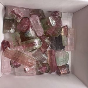 Watermelon Tourmaline rough/ mix tourmaline